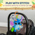 Disney Baby Stitch Activity Toy clipped to car seat handle in use