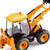SIKU JCB 4CX backhoe loader die-cast 1:50 scale front view