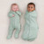 ergopouch Newborn Hospital Pack Grey Marle swaddle and onesie contents
