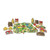 Orchard Toys Three Little Pigs - game board with straw, sticks and brick house elements
