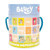 Bluey Wooden Memory Game in cylindrical blue container with colourful character cards and rope handles on white background