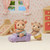 Sylvanian Families Reindeer Twins - Ollie and Ginger twin baby figures side view