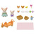 Sylvanian Families Sunny Picnic Set - Jasmine and Caleb with picnic accessories side view