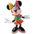 Disney by Britto Minnie Mouse figurine with colourful patchwork patterns, polka dots and striped design, 20cm tall