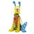 Disney Britto Pluto figurine in vibrant yellow, red, orange and blue with signature pop art patterns and polka dot design