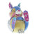 Disney Britto Mini Thumper Figurine in colourful patchwork design with purple, blue, pink and yellow painted patterns
