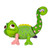 Disney by Britto Pascal Tangled chameleon mini figurine front view, Romero Britto pop art
