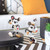 Disney Britto Midas Minnie Mouse figurine back view displaying black, white and gold Britto patterns