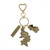Disney by Britto Midas Minnie Mouse Metal Keychain front view Midas pop art Minnie in gold black palette