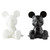 Disney Black White Mickey Mouse Salt Pepper Set ceramic detail side view