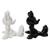 Disney Black White Minnie Mouse Salt and Pepper Shaker Set pair view