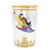 Disney Aladdin glass storage jar with golden lid featuring Jasmine and Aladdin on magic carpet design with palace silhouette