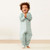 ergoPouch Organic Kids Padded Sleep Onesie 2.5 TOG Sage product flat lay
