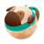 Skip Hop Zoo Pug Toddler Snack Cup front view with pug character