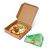 Pizza Counter set showing wooden rolling pin and baking tray accessories