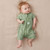 ergoLayers Short Sleeve Baby Onesie 0.2 TOG Willow Green product flat lay