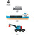 BRIO Container & Crane Wagon - 4 pieces - BRIO Wooden Toy | Peekaboo Baby