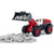 SIKU construction set dump truck with tilted red bed side view