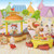Hamburger Stand with miniature burger accessories and serving items