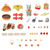 Hamburger Stand all accessories and contents laid out