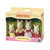 Sylvanian Families Chocolate Rabbit Family flocked figures together