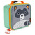 Skip Hop Zoo Raccoon Insulated Lunch Bag open with food containers