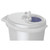 Ubbi Baby Diaper Bin taupe sliding lid open detail
