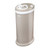 Ubbi taupe and white steel nappy bin with lid and handles on white background
