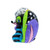 Disney by Britto Flower Mini Figurine rear view showing Britto pop art pattern on back of stone resin collectible