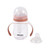 BEABA 2 in 1 bottle with terracotta handles, clear body with measurements, nipple top and spare sippy spout included