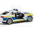 SIKU BMW M3 Polizei rear view showing silver body with blue and yellow striping