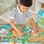 Orchard Toys Peter Rabbit Mr McGregor Garden Jigsaw completed puzzle showing garden scene