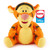 Disney x Gund knitted orange and yellow Tigger plush toy with black stripes sitting against white background