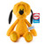Disney Gund Pluto plush toy in golden yellow with long black ears, sitting against white background with brand tags