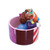 Disney Britto Lady and the Tramp mini figurine in vibrant colours sitting in a decorative round pink container with