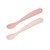 Beaba 1st Stage Silicone Spoons 2 Pack - Cotton Candy/Sorbet Pink