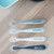 Beaba 1st Stage Silicone Spoons 4 Pack - Eucalyptus/Airy Green/Light Mist/Dark Blue