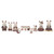 Sylvanian Families Chocolate Rabbit Family anniversary figures close-up
