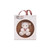 Chic & Love white fluffy teddy bear bag charm with rose gold keyring in pink gift box with ribbon handles