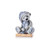 Charlie Bears Frost 'Hatty Bear' figurine in blue polka-dot pyjamas and nightcap, holding a small teddy