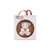 Chic & Love white fluffy teddy bear bag charm with rose gold keyring in pink gift box with ribbon handles