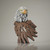 Edge Sculpture Miniature Eagle Bust Figurine angled side view