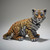 Edge Sculpture Tiger Cub Figurine angled side view
