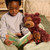 GUND Forever Friends Philbin Chocolate Teddy Bear - 45cm - overhead view | Peekaboobaby