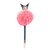 Kuromi Fluffy Pom Pom Pen with Figurine Topper - alternative angle | Peekaboobaby