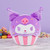 Kuromi Cupcake Large Plush Toy - 27cm - detail close-up | Peekaboobaby