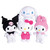 Hello Kitty super soft squishy 40cm plush with Sanrio collection display including Kuromi and Cinnamoroll