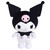 Kuromi super soft squishy large plush 40cm front view with black jester hood and pink skull emblem