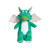 Zog green dragon soft plush toy 15cm with pink wings, white belly, yellow snout and white claws