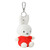 Miffy Classic Red Dress Plush Keyring - 12cm - detail close-up | Peekaboobaby
